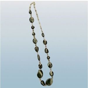 Black and silver longer length statement necklace